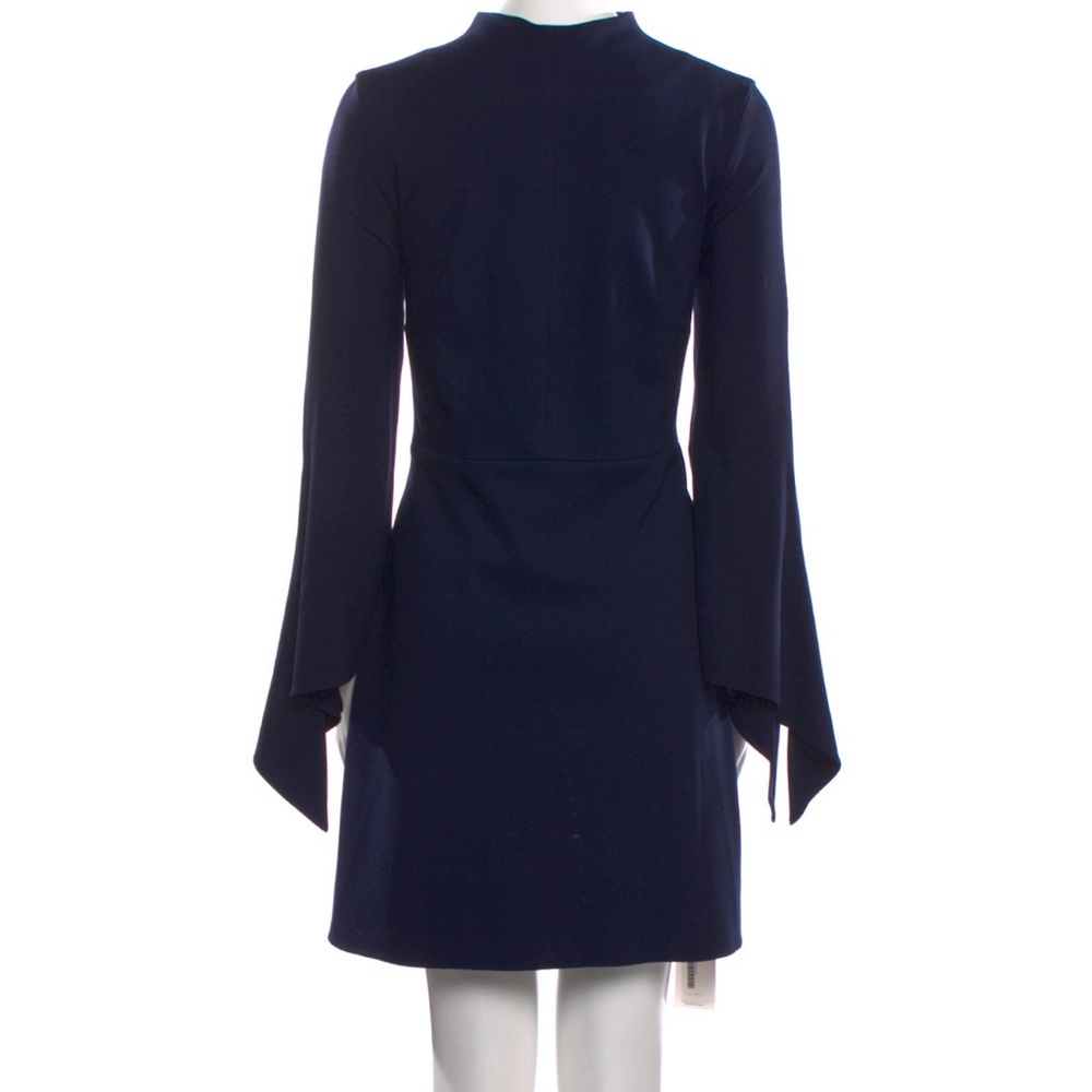 🌊 TIBI Mock Neck Mini Dress | Size L/10 | Navy Blue 🌊